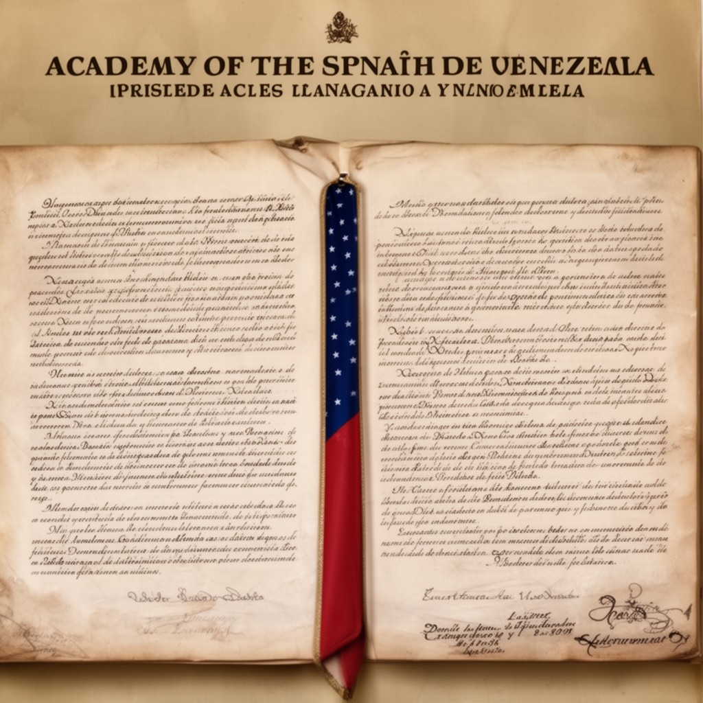AI-generated illustration of Academy of the Spanish Language in Venezuela