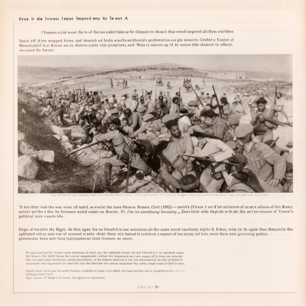 AI-generated illustration of North Yemen Civil War