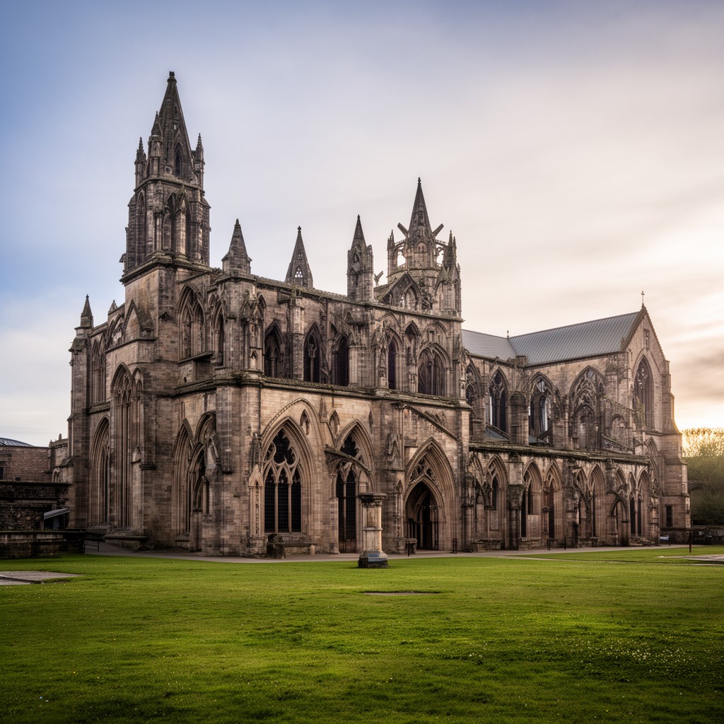 AI-generated illustration of Melrose Abbey