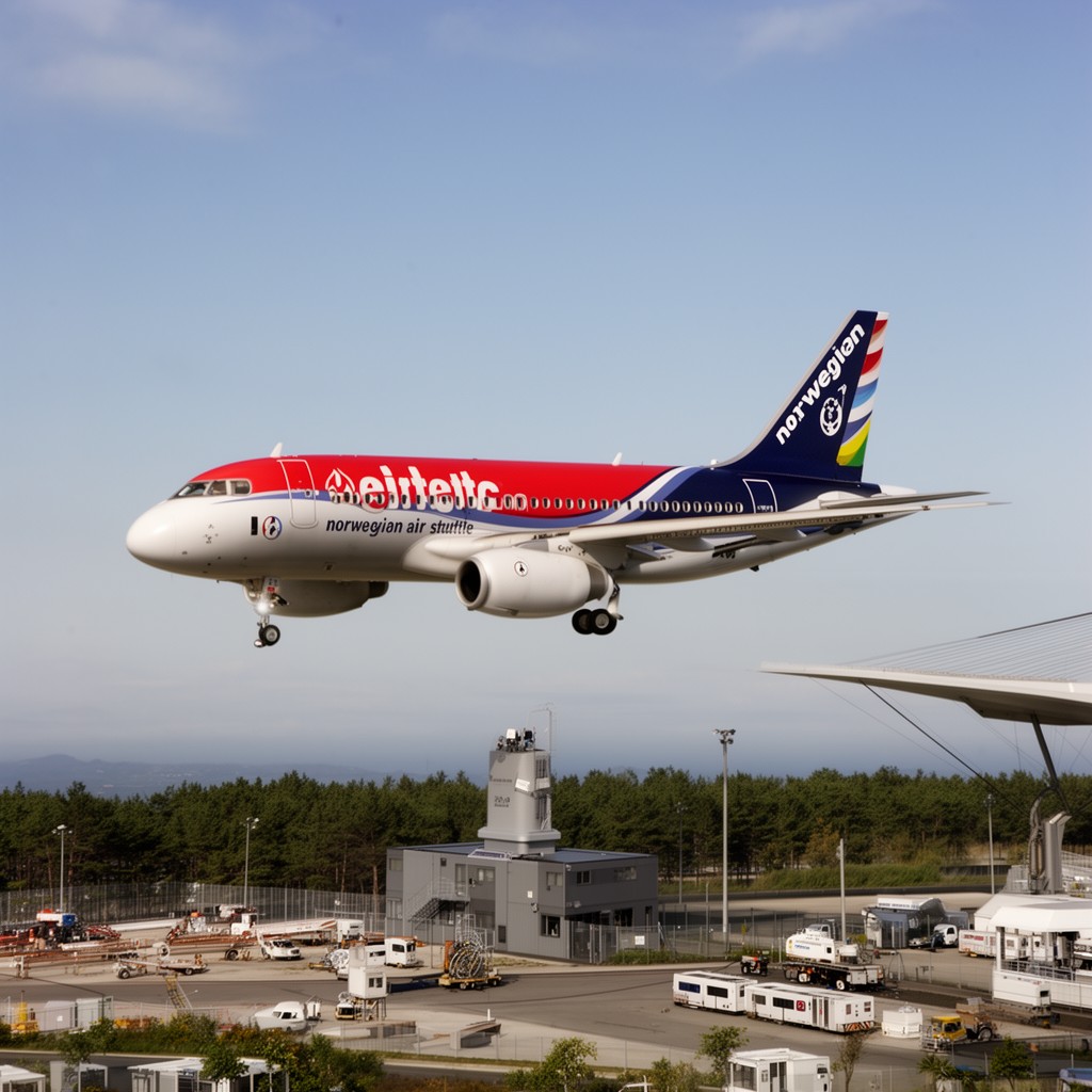 AI-generated illustration of Norwegian Air Shuttle