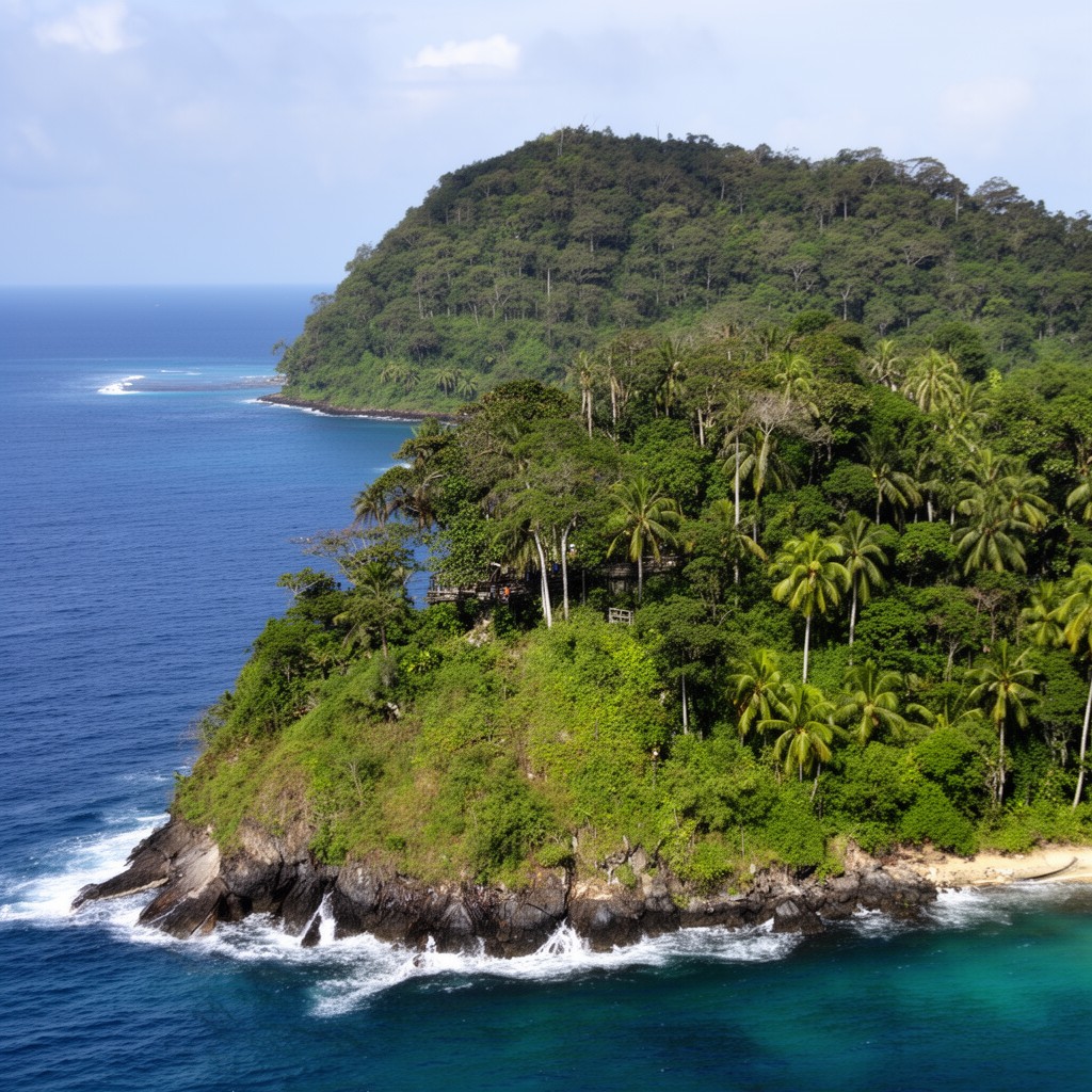 AI-generated illustration of Great Nicobar Island