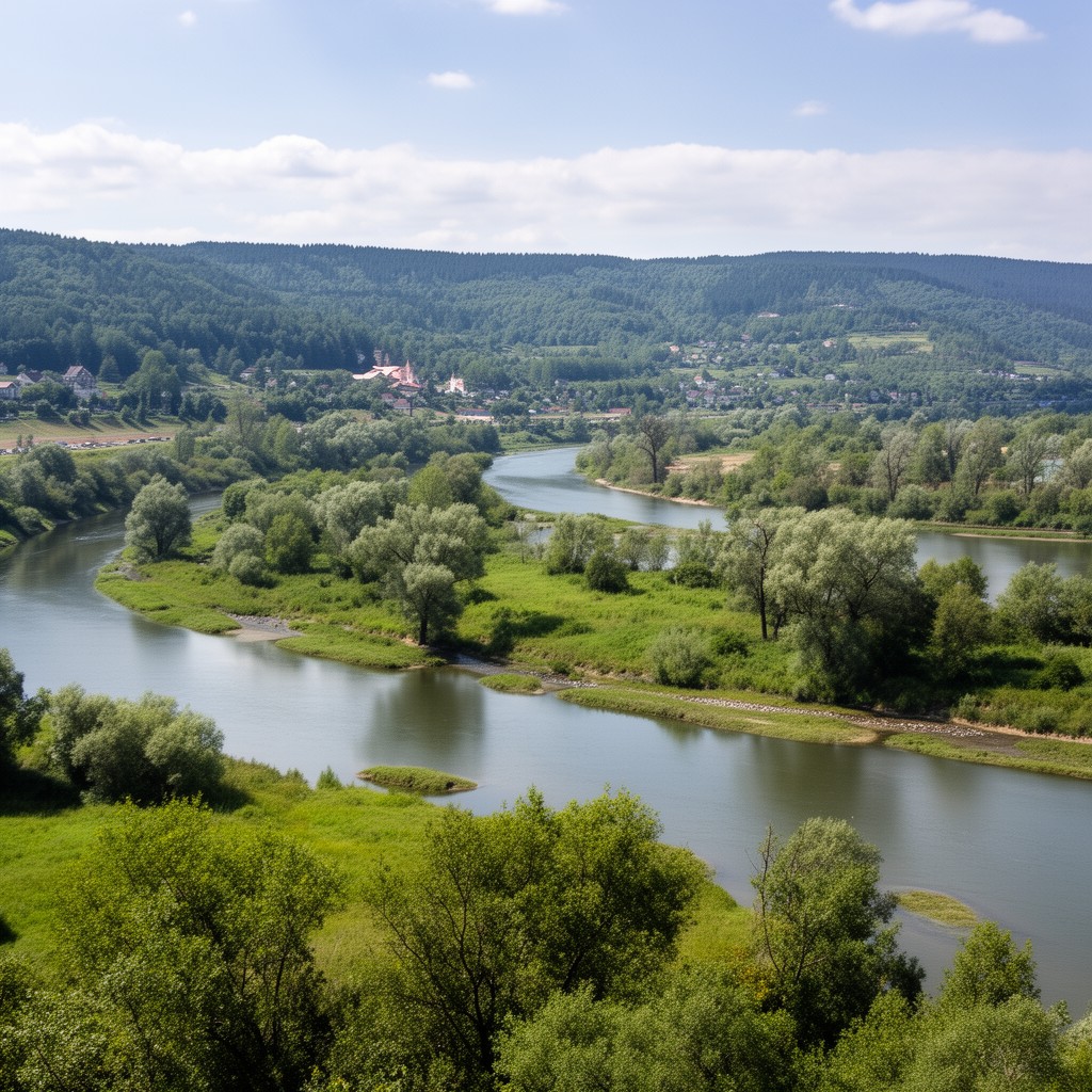 AI-generated illustration of Neman River