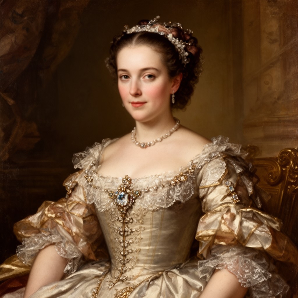AI-generated illustration of Maria Theresa of Spain