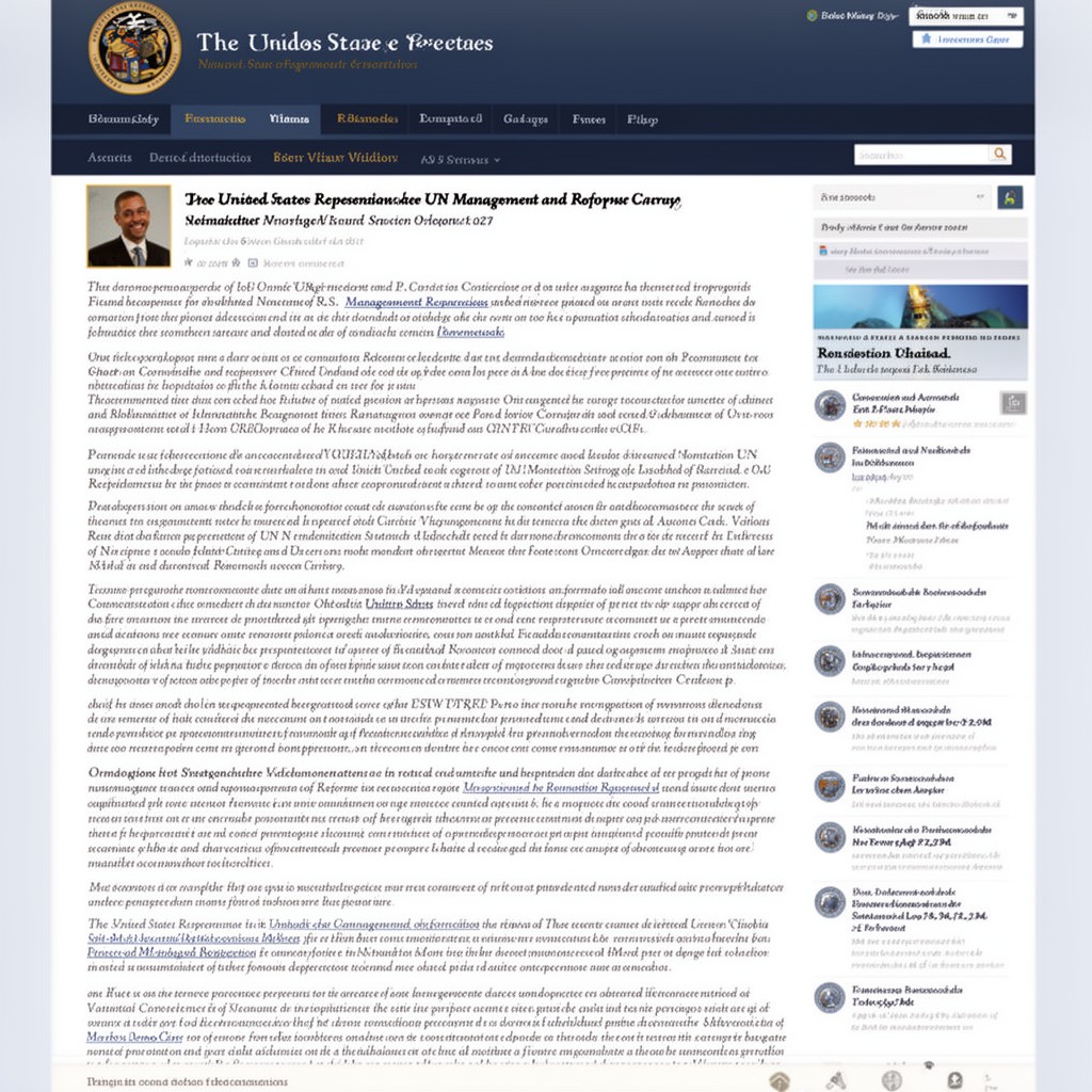 AI-generated illustration of United States Representative for UN Management and Reform