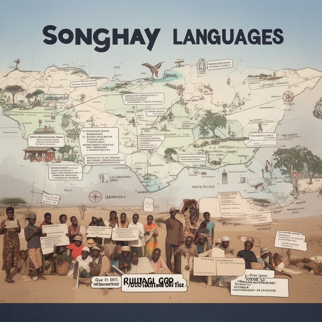 AI-generated illustration of Songhay languages