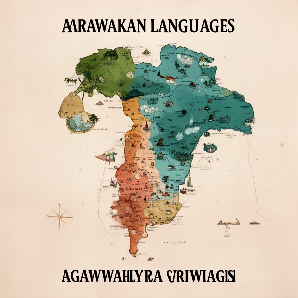 AI-generated illustration of Arawakan languages