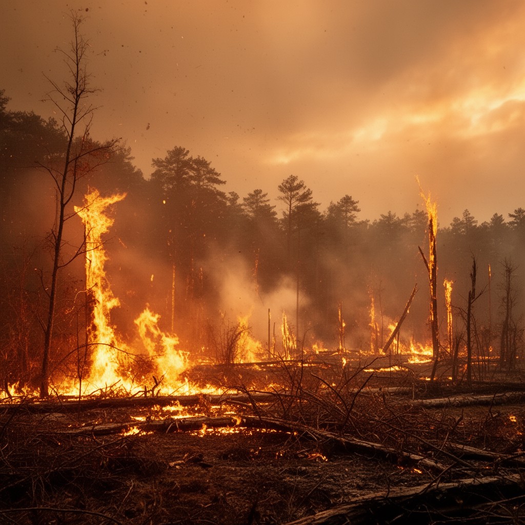 AI-generated illustration of Peshtigo Fire