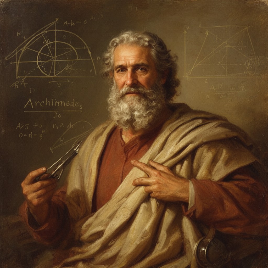 AI-generated illustration of Archimedes