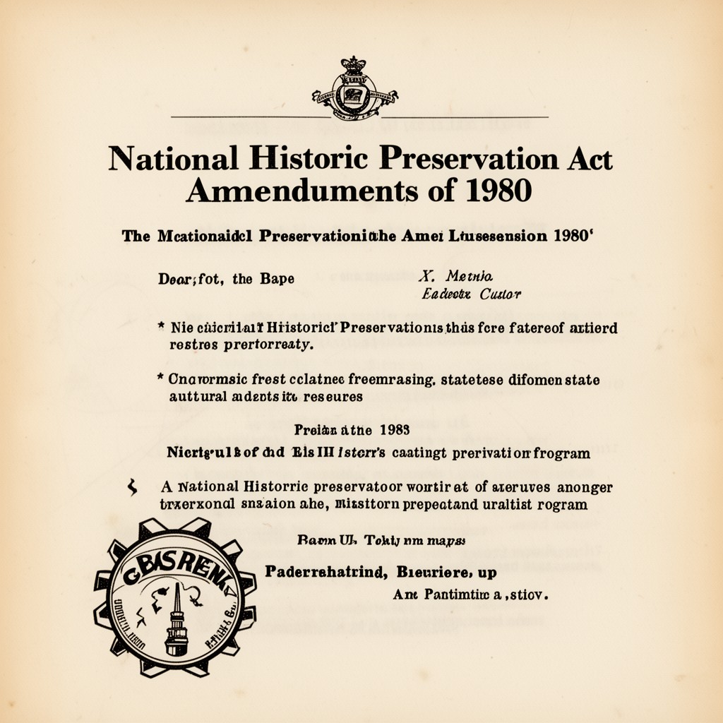 AI-generated illustration of National Historic Preservation Act Amendments of 1980