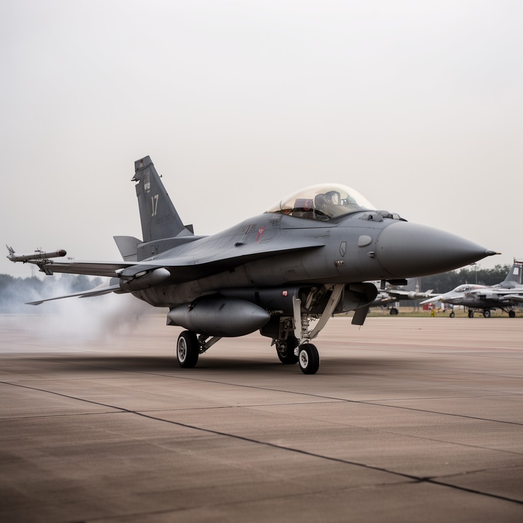 AI-generated illustration of F-16 Fighting Falcon