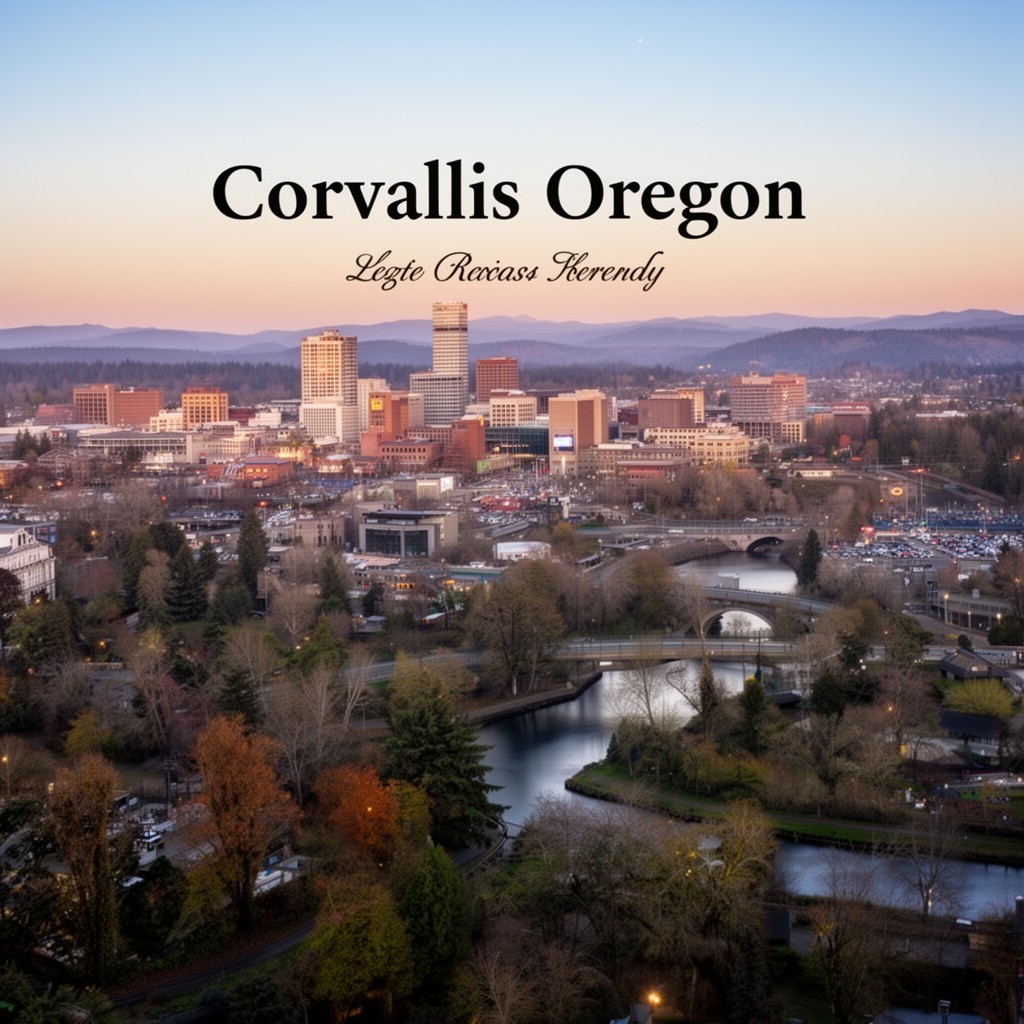 AI-generated illustration of Corvallis, Oregon