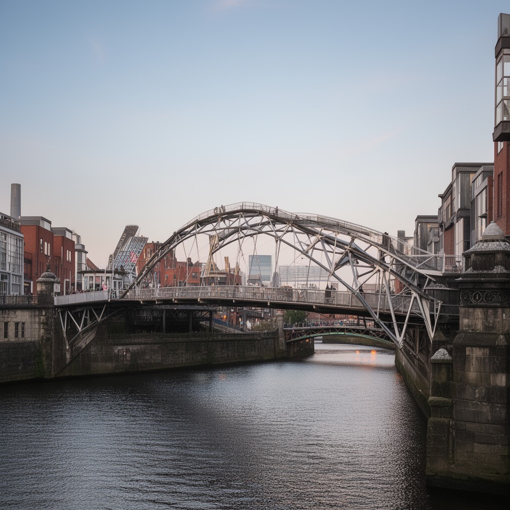 AI-generated illustration of Adelphi Footbridge