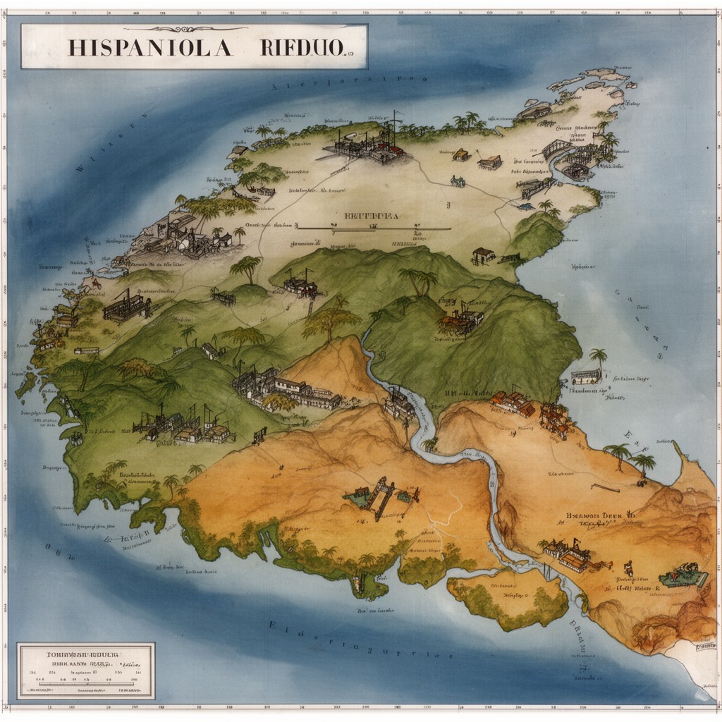 AI-generated illustration of Hispaniola