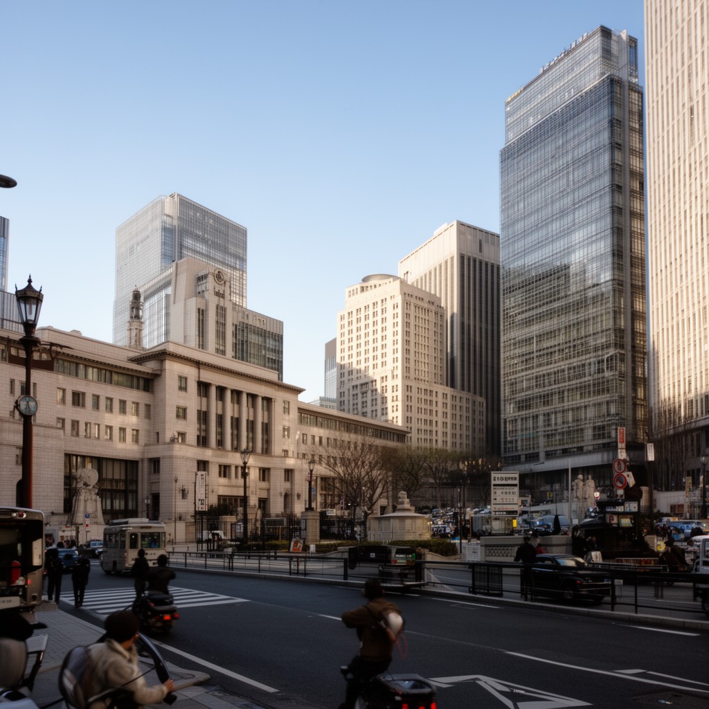 AI-generated illustration of Nagatachō, Tokyo, Japan