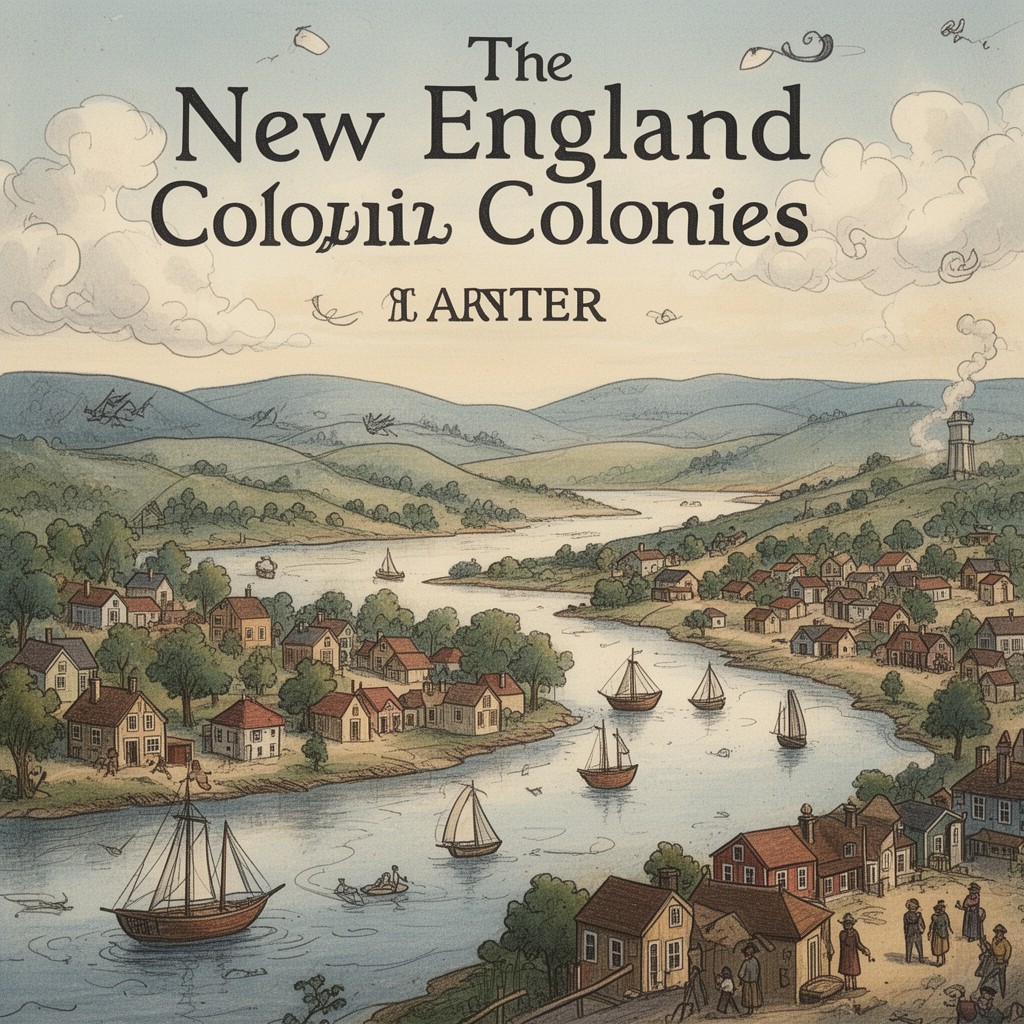 AI-generated illustration of New England Colonies