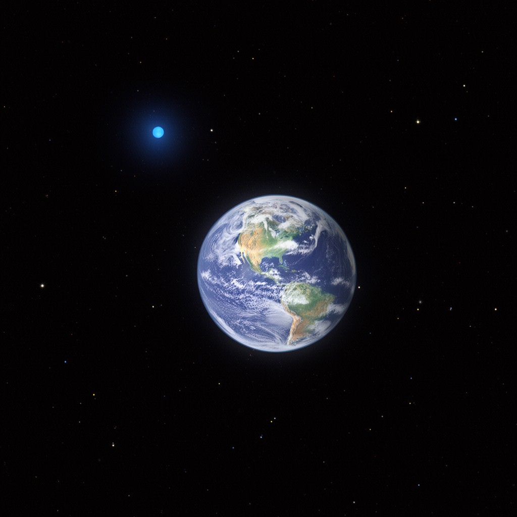 AI-generated illustration of Pale Blue Dot