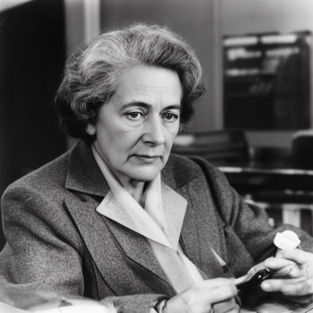 AI-generated illustration of Hannah Arendt