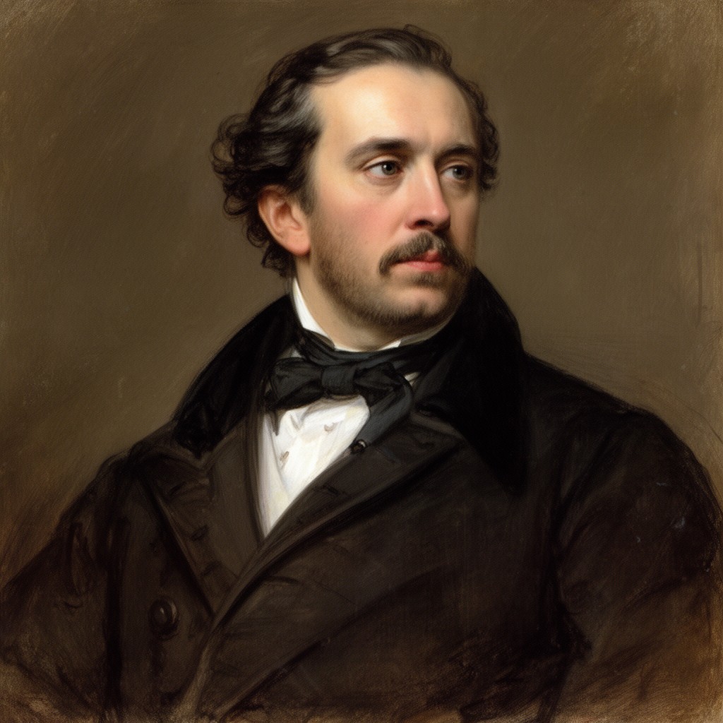 AI-generated illustration of Heinrich Heine