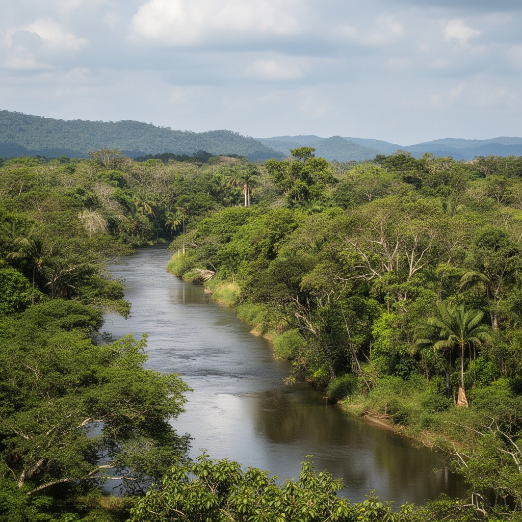 AI-generated illustration of Pánuco River basin