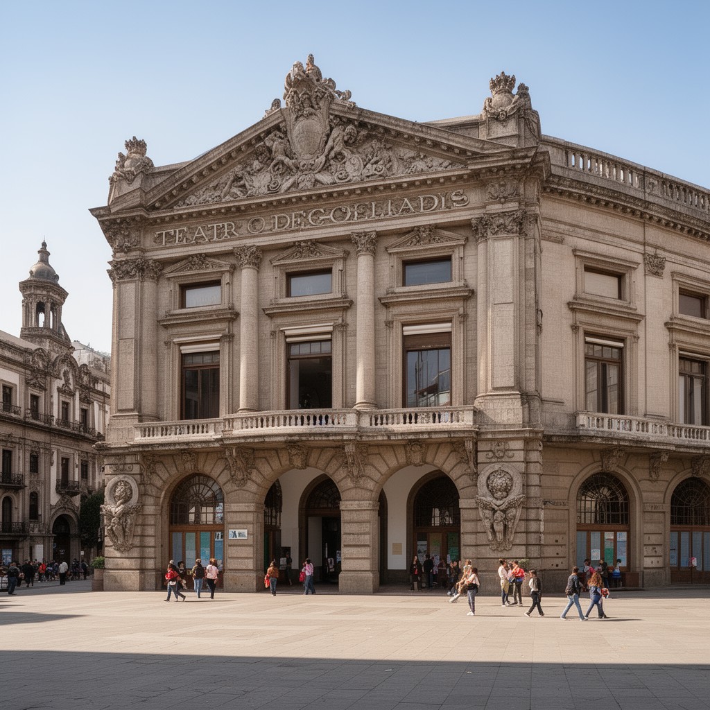 AI-generated illustration of Teatro Degollado