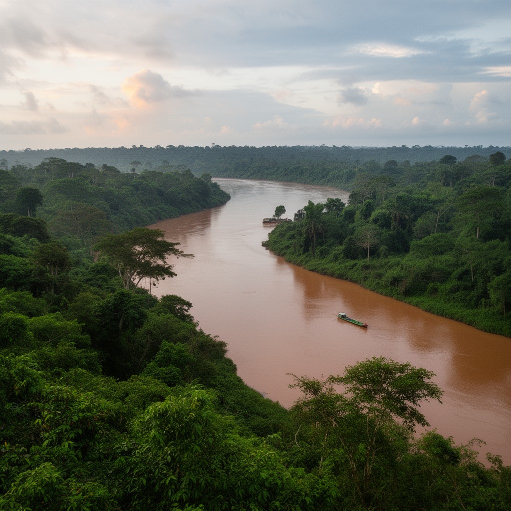 AI-generated illustration of Congo River