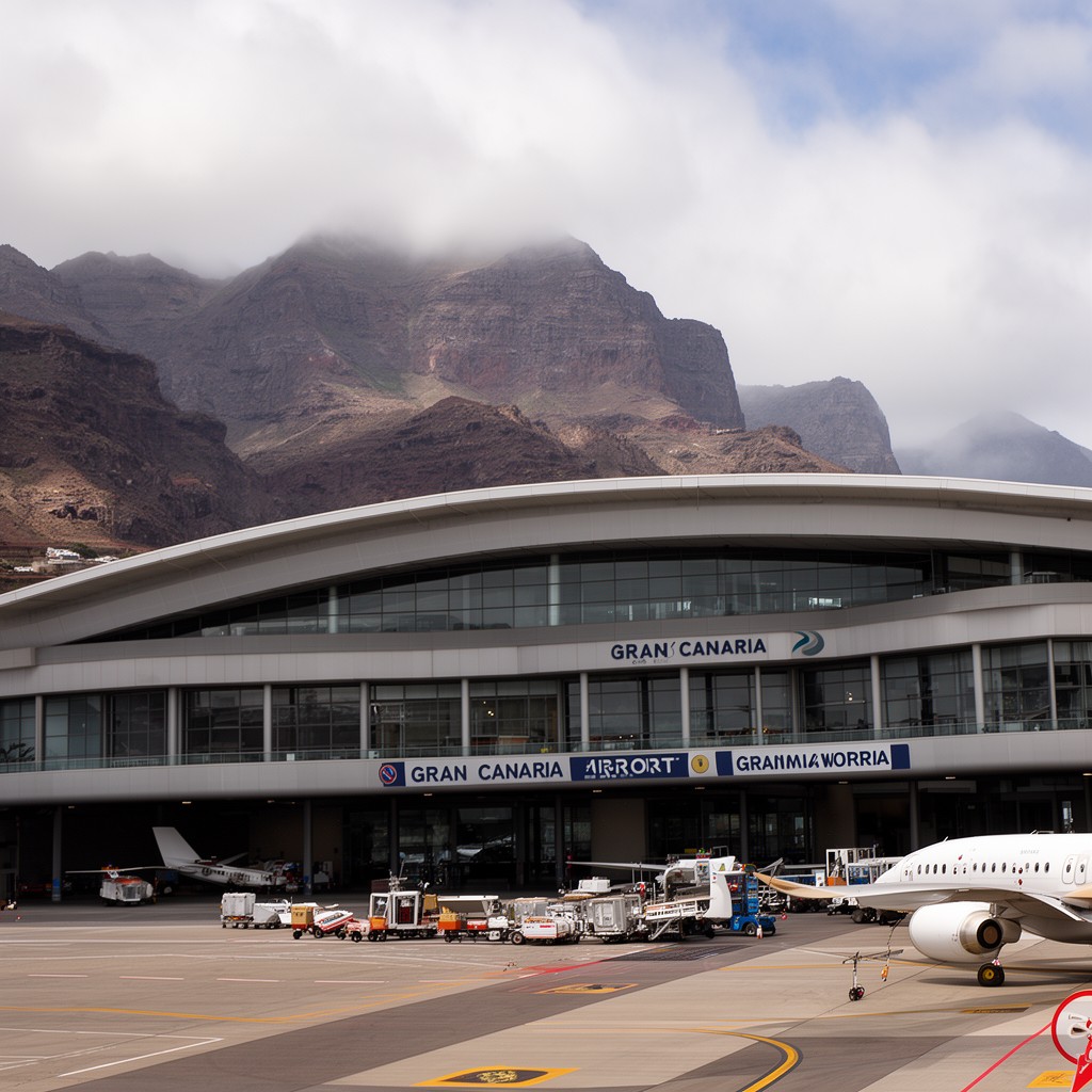 AI-generated illustration of Gran Canaria Airport