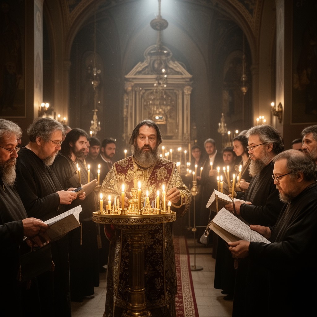 AI-generated illustration of Great Compline