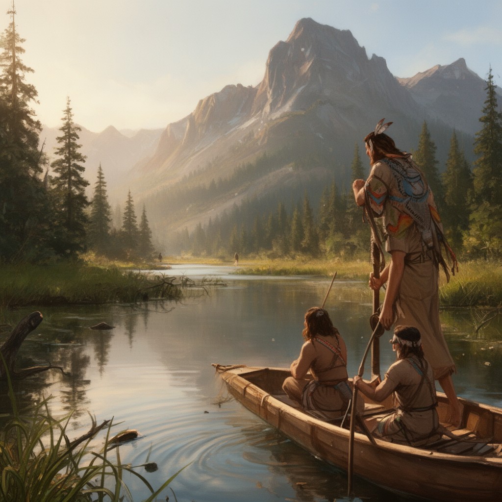 AI-generated illustration of The Song of Hiawatha