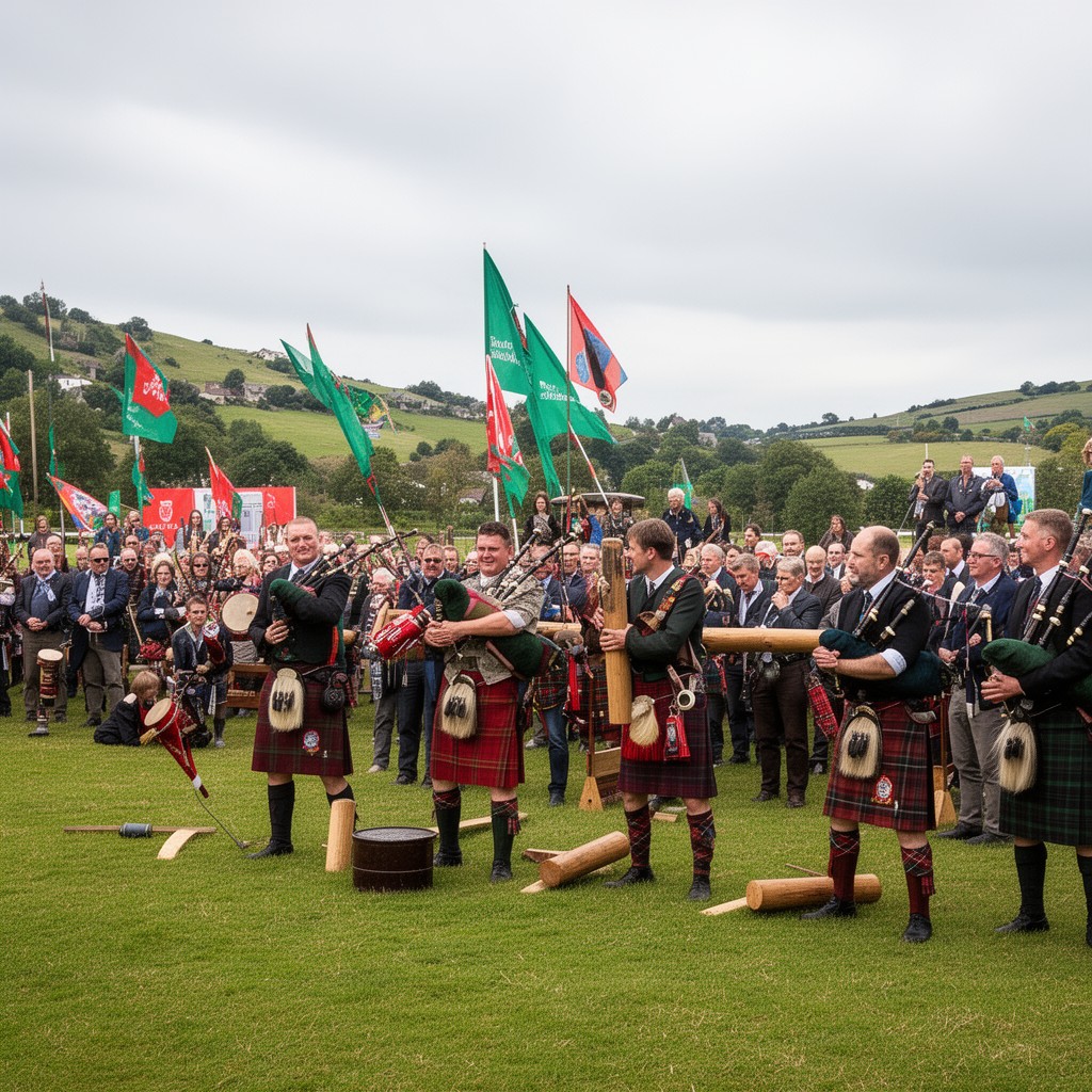 AI-generated illustration of Highland games