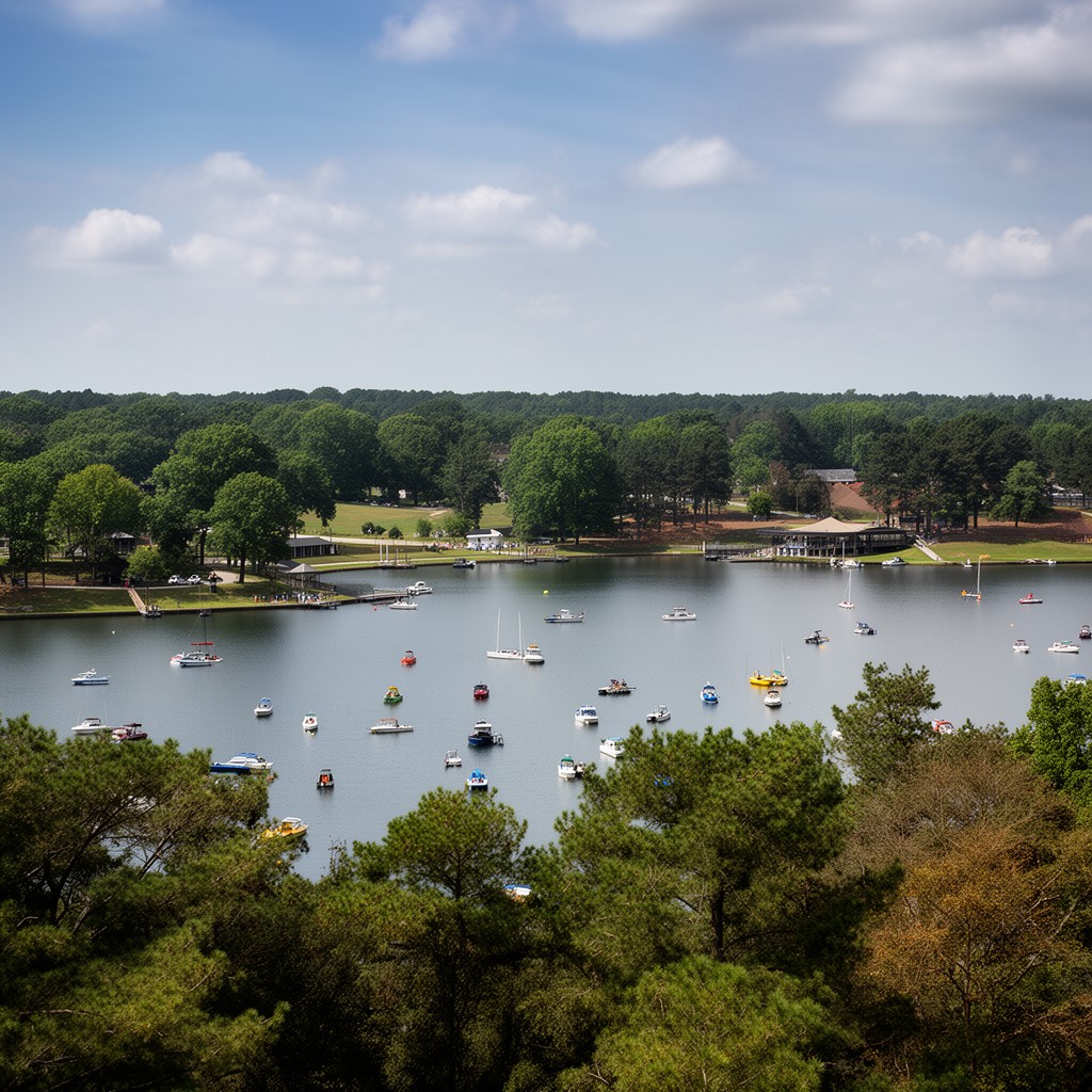AI-generated illustration of Burke Lake Park