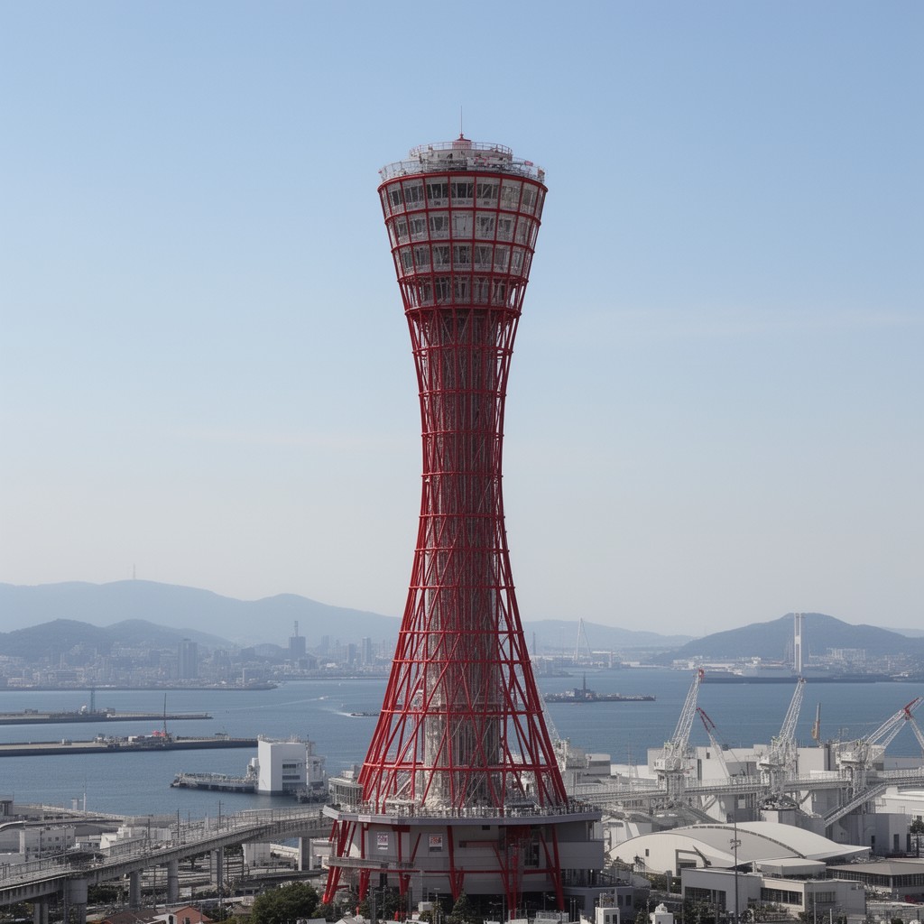 AI-generated illustration of Kobe Port Tower