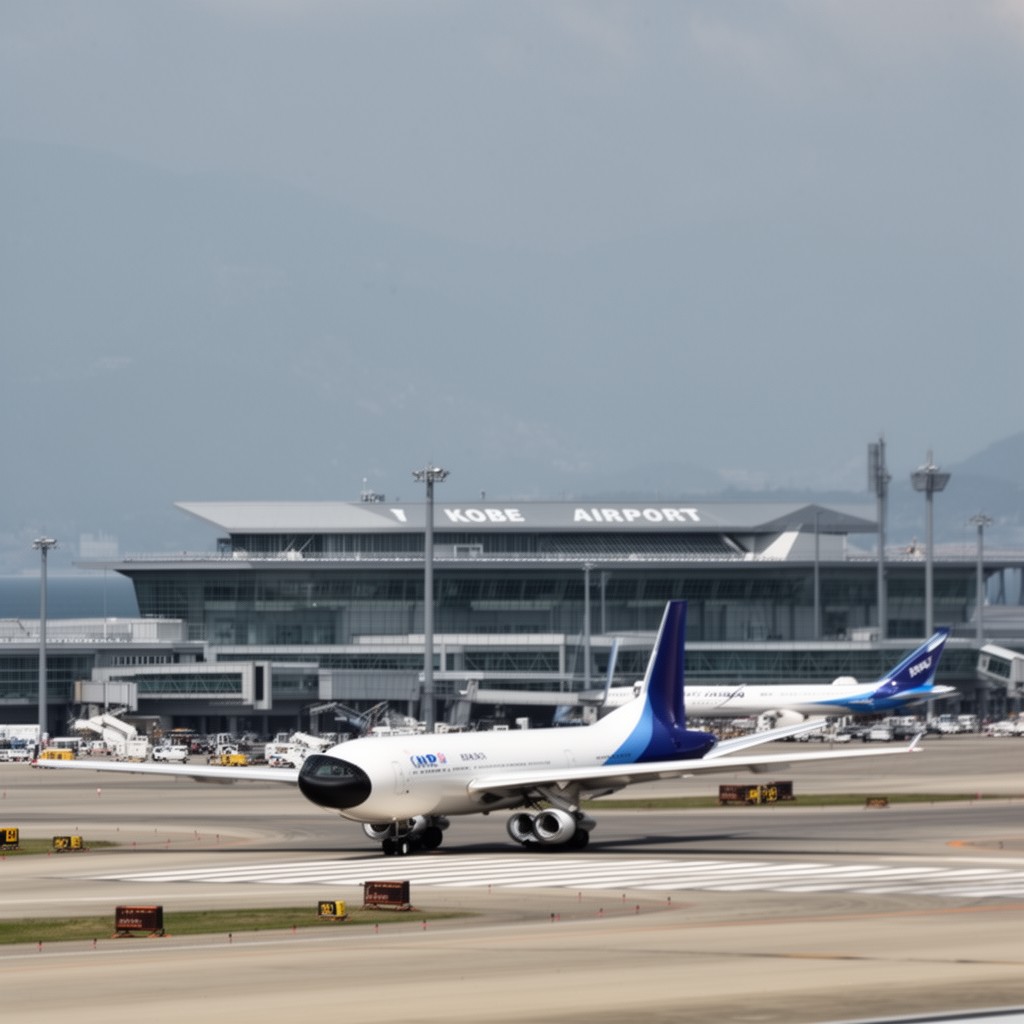 AI-generated illustration of Kobe Airport