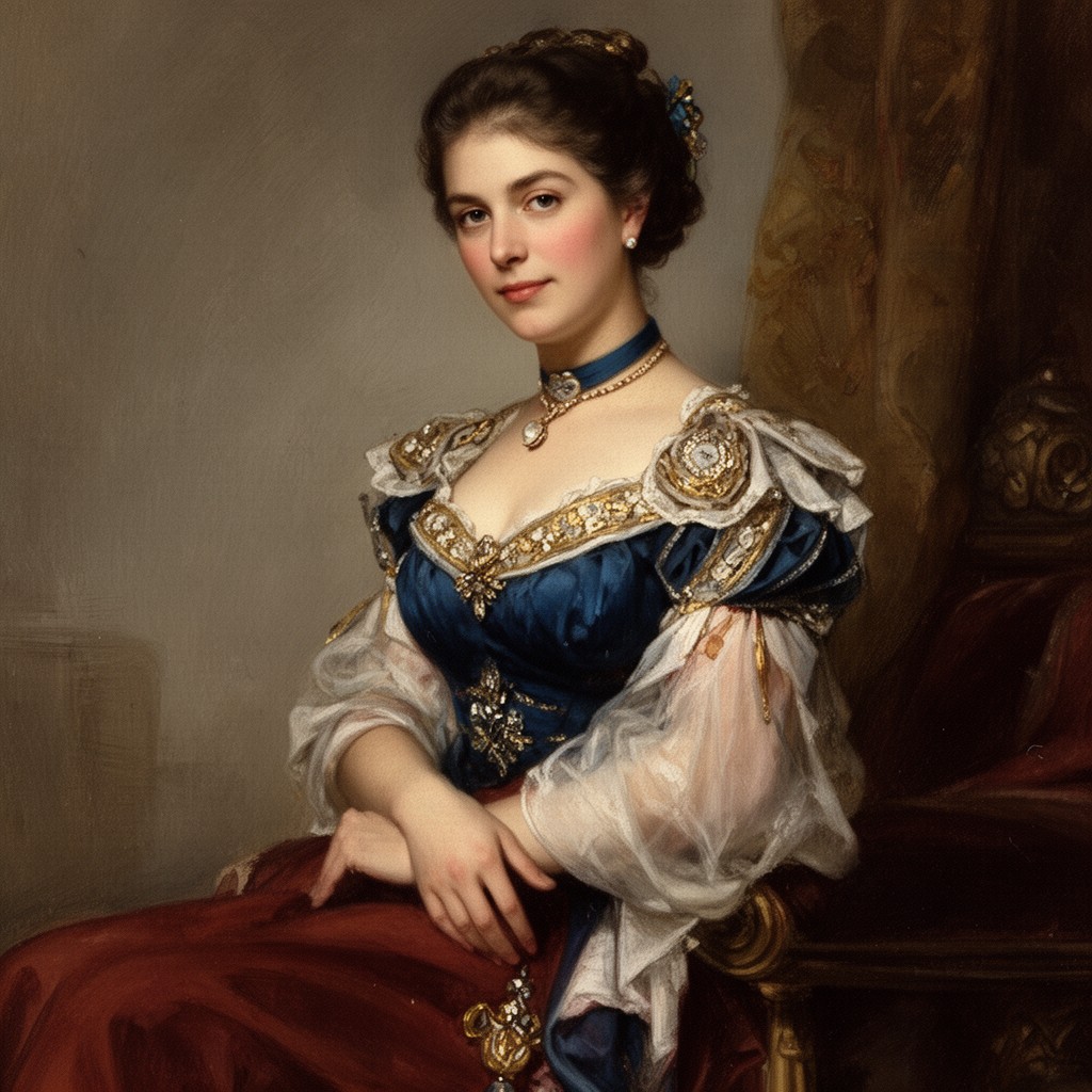 AI-generated illustration of Grand Duchess Xenia Alexandrovna of Russia