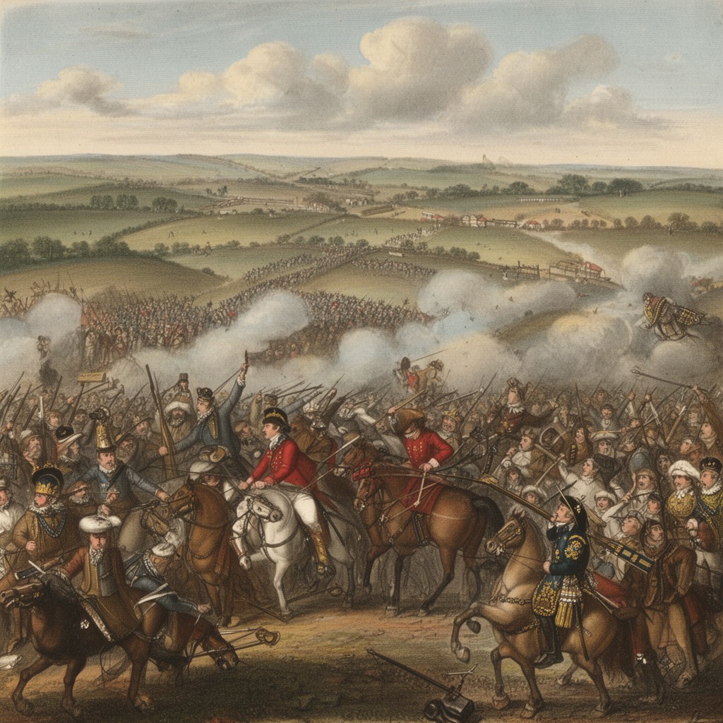 AI-generated illustration of Battle of Edgehill