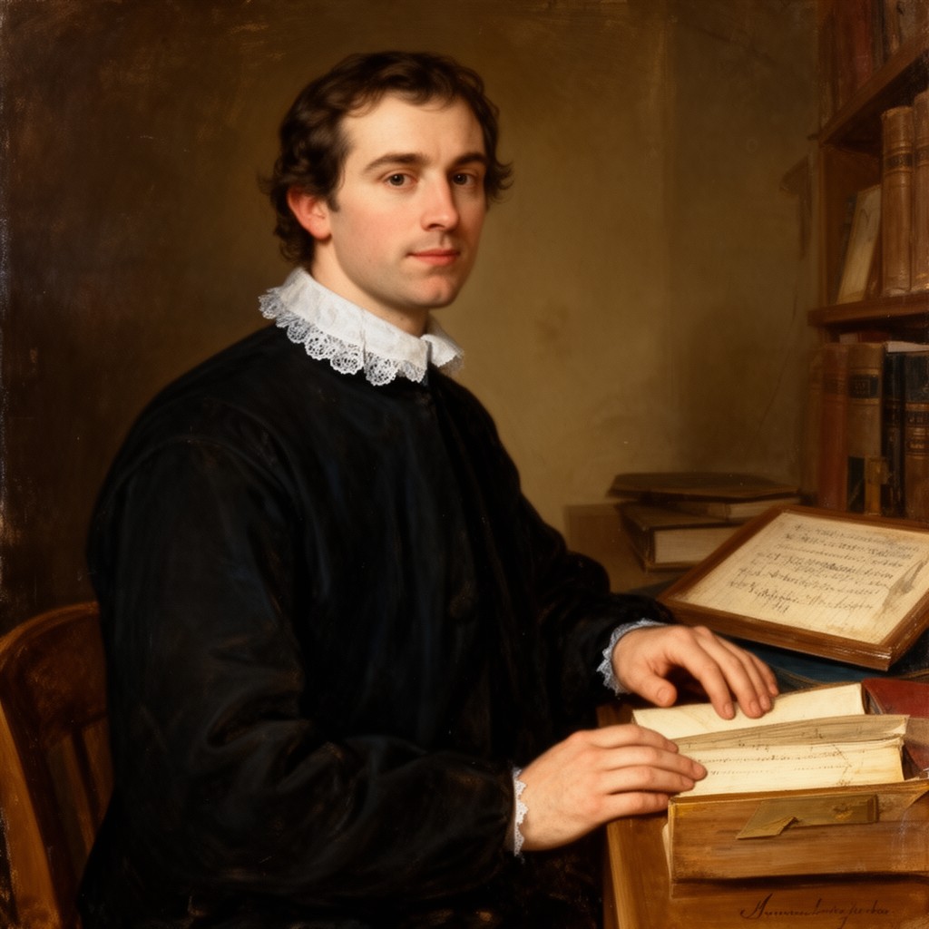 AI-generated illustration of Thomas Harvard