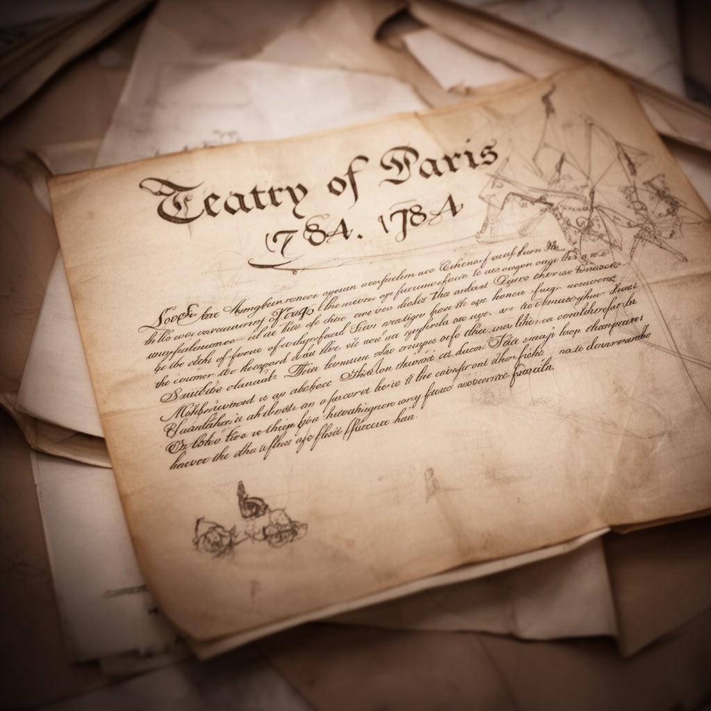 AI-generated illustration of Treaty of Paris (1784)