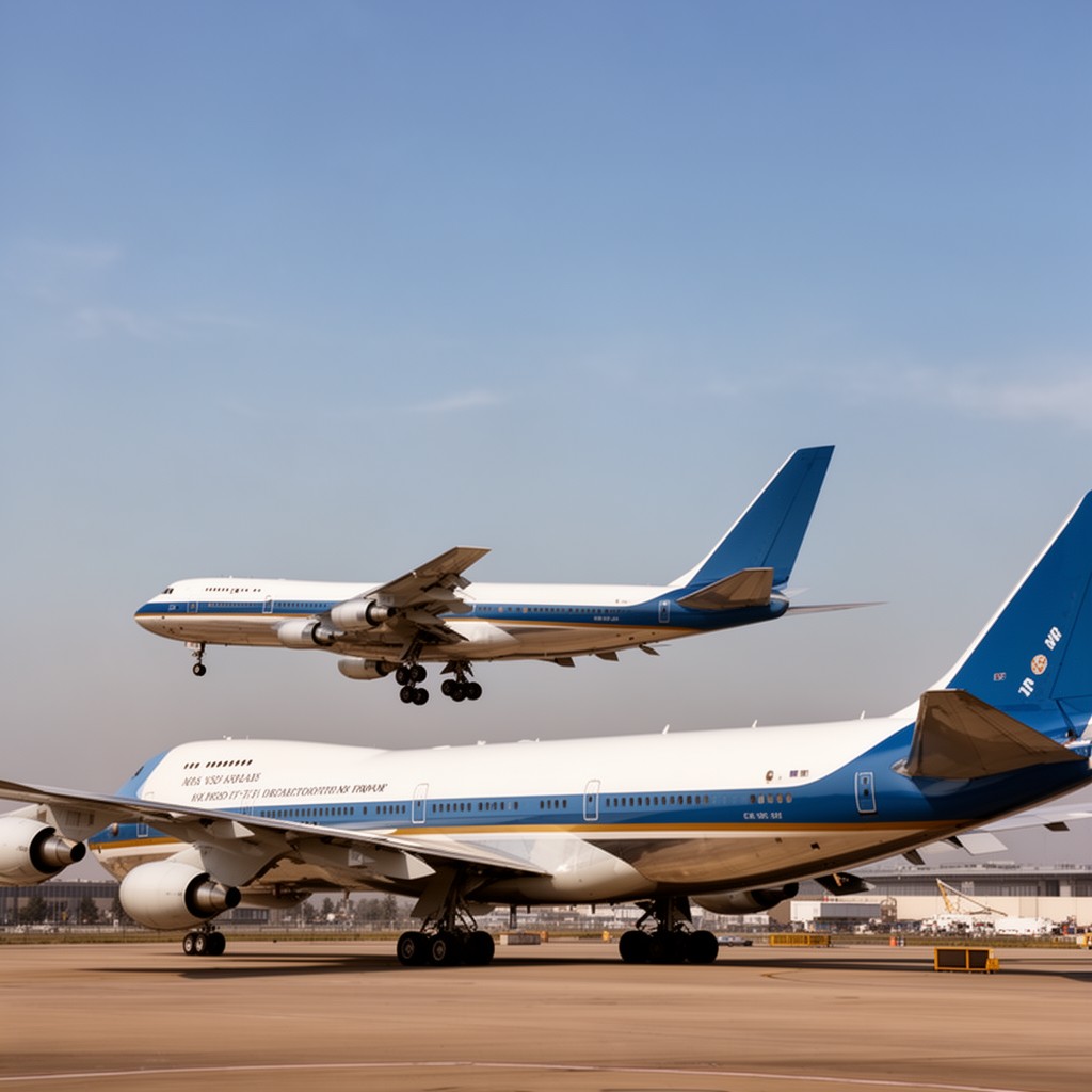 AI-generated illustration of VC-25B Presidential Aircraft Recapitalization program