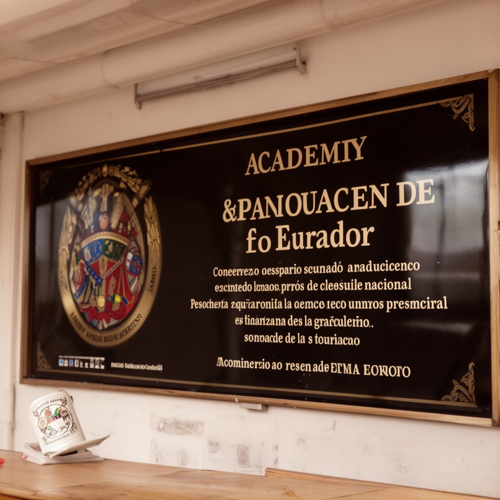AI-generated illustration of Academy of the Spanish Language in Ecuador
