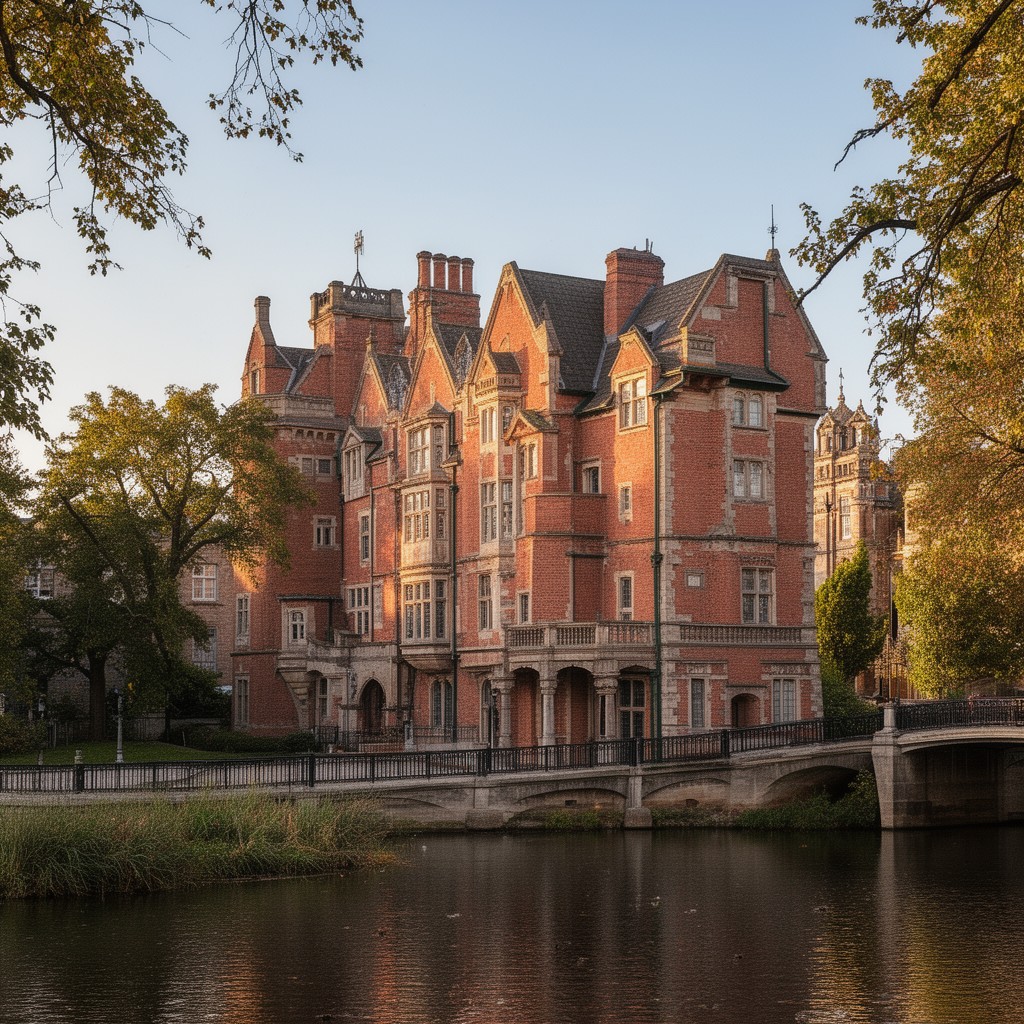AI-generated illustration of Selwyn College, Cambridge