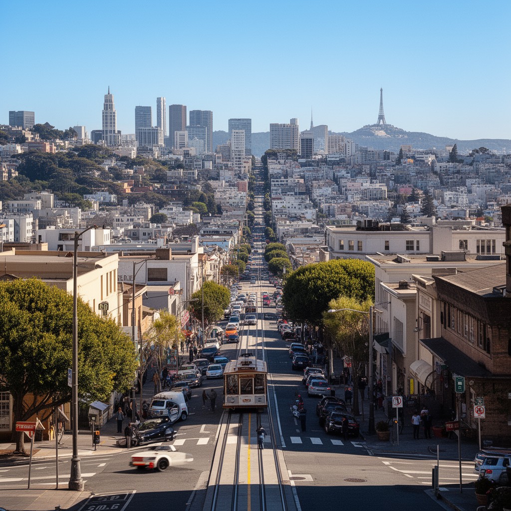 AI-generated illustration of California Street