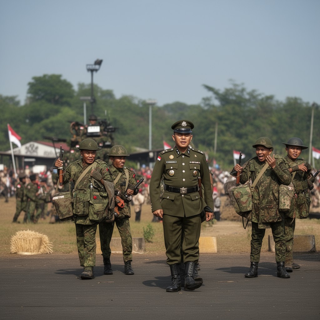 AI-generated illustration of Indonesian Republican armed forces