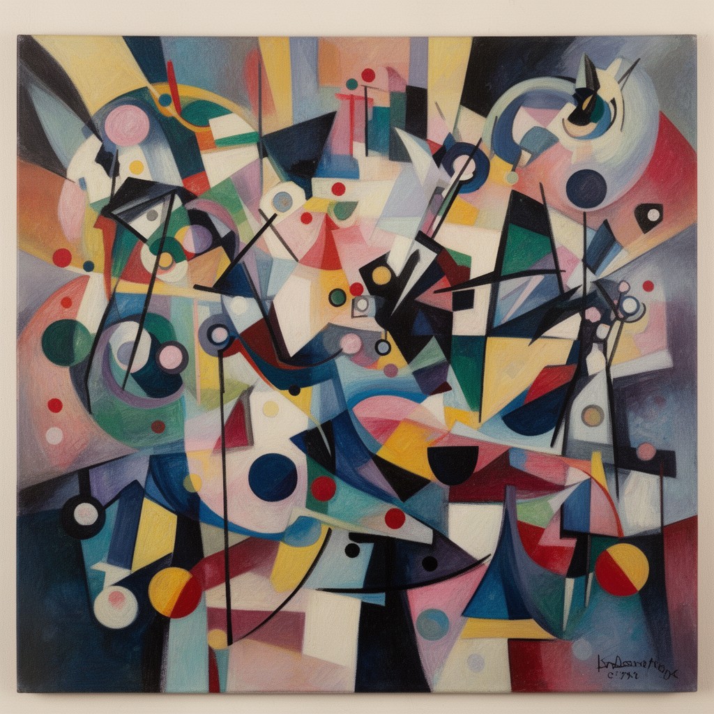 AI-generated illustration of Wassily Kandinsky paintings