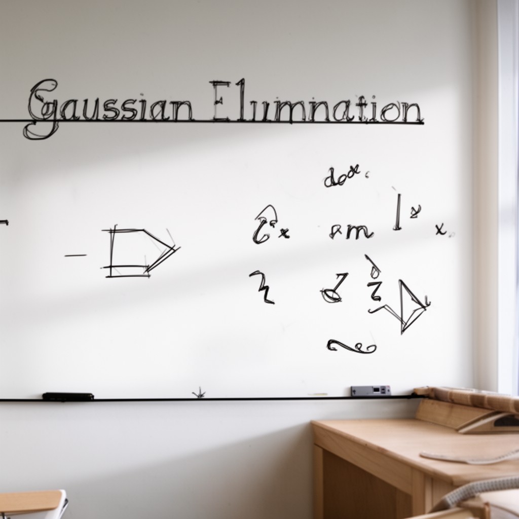 AI-generated illustration of Gaussian elimination