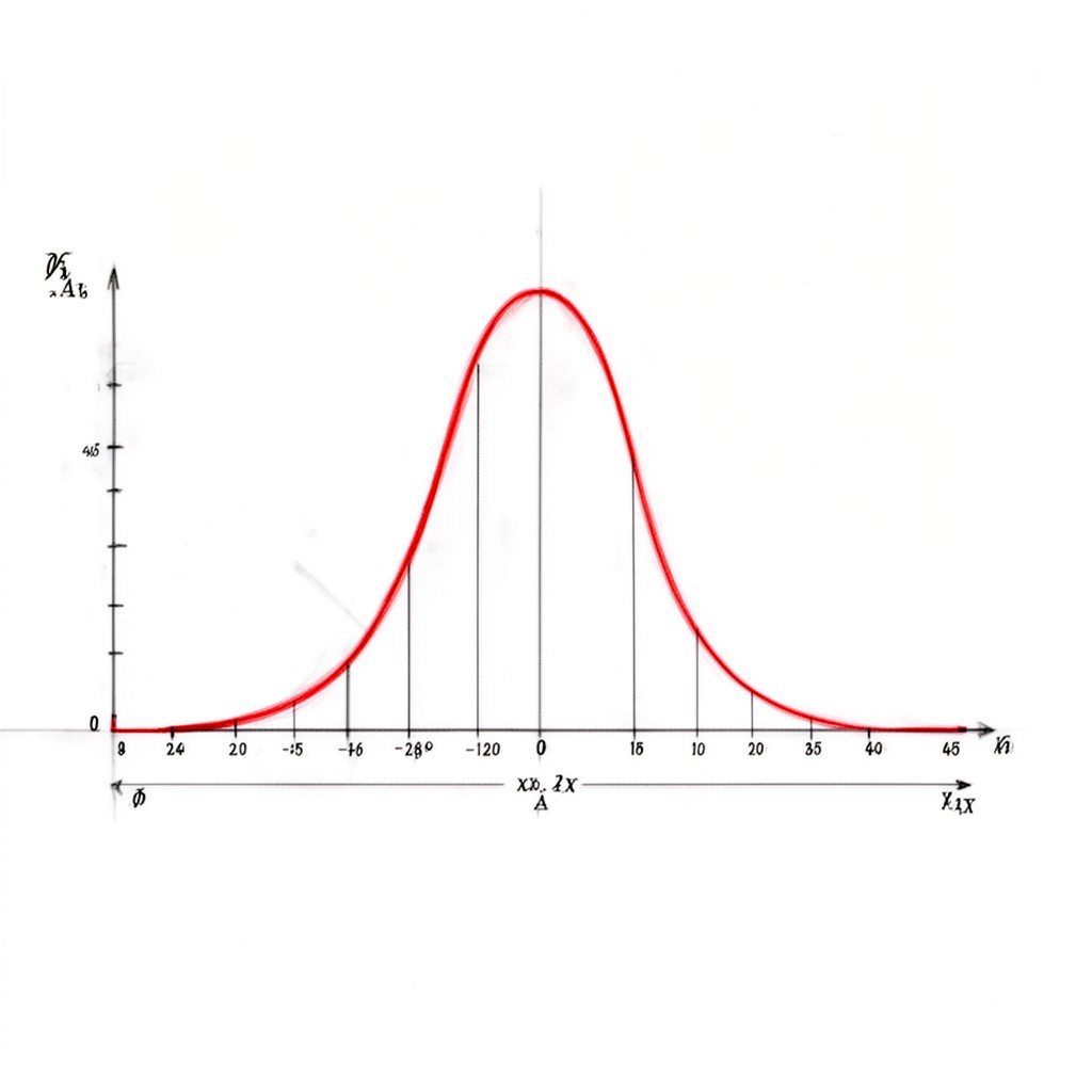 AI-generated illustration of Gaussian law of error