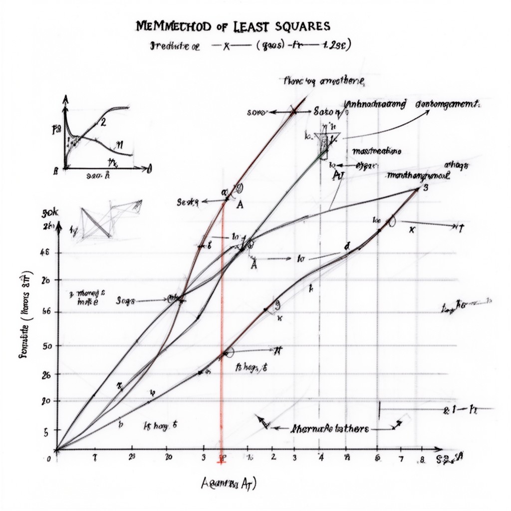 AI-generated illustration of method of least squares