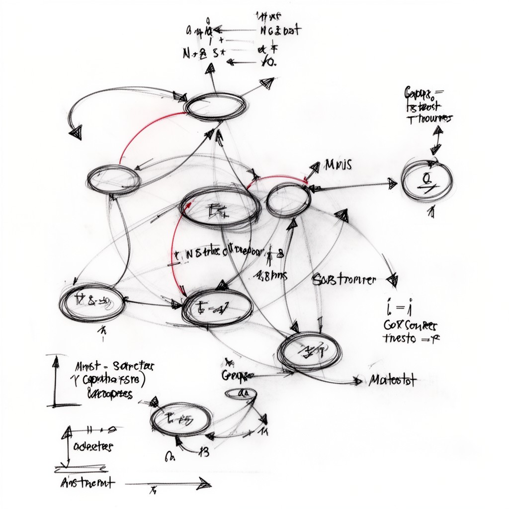AI-generated illustration of Noether's isomorphism theorems