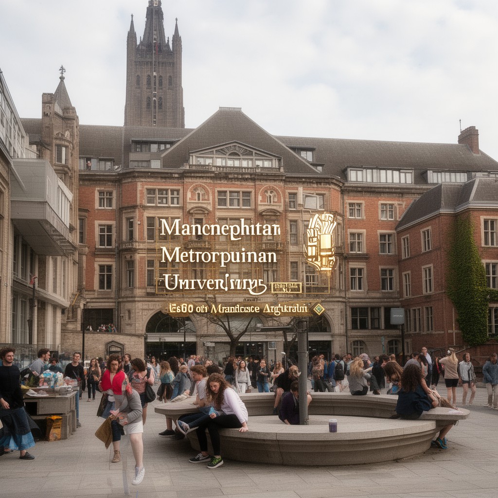 AI-generated illustration of Manchester Metropolitan University