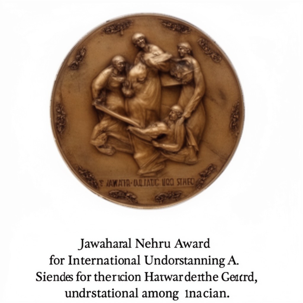 AI-generated illustration of Jawaharlal Nehru Award for International Understanding