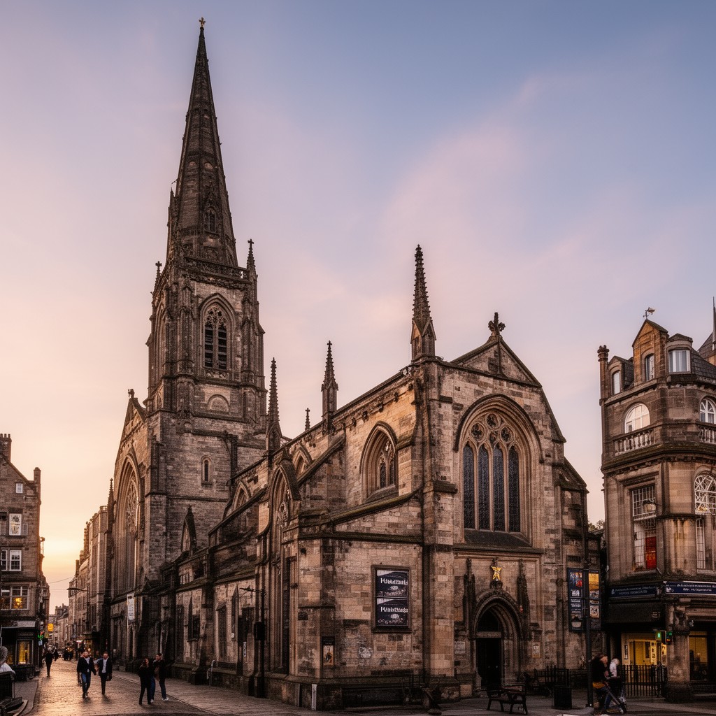 AI-generated illustration of St Giles’ Cathedral, Edinburgh