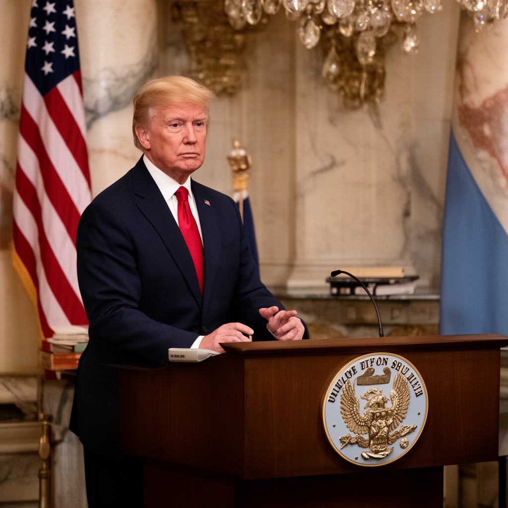 AI-generated illustration of President of the United States as Commander in Chief of the militia of the several states when called into federal service
